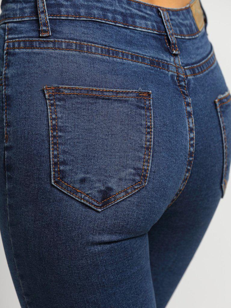 Skinny Denim Pants-bottom-Des Mess