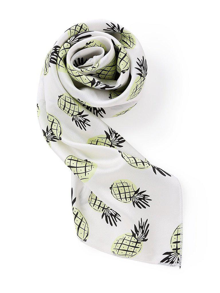 Pineapple Print Satin Bandana-accessories-Des Mess