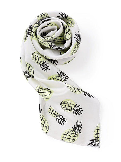 Pineapple Print Satin Bandana-accessories-Des Mess
