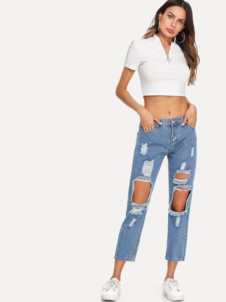 Extreme Distressing Jeans-bottom-Des Mess