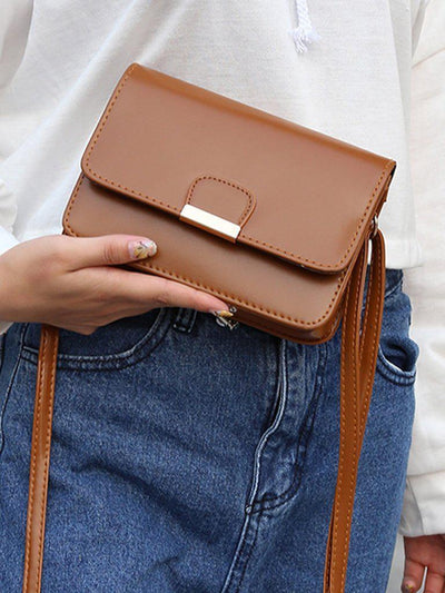 PU Flap Shoulder Bag-accessories-Des Mess