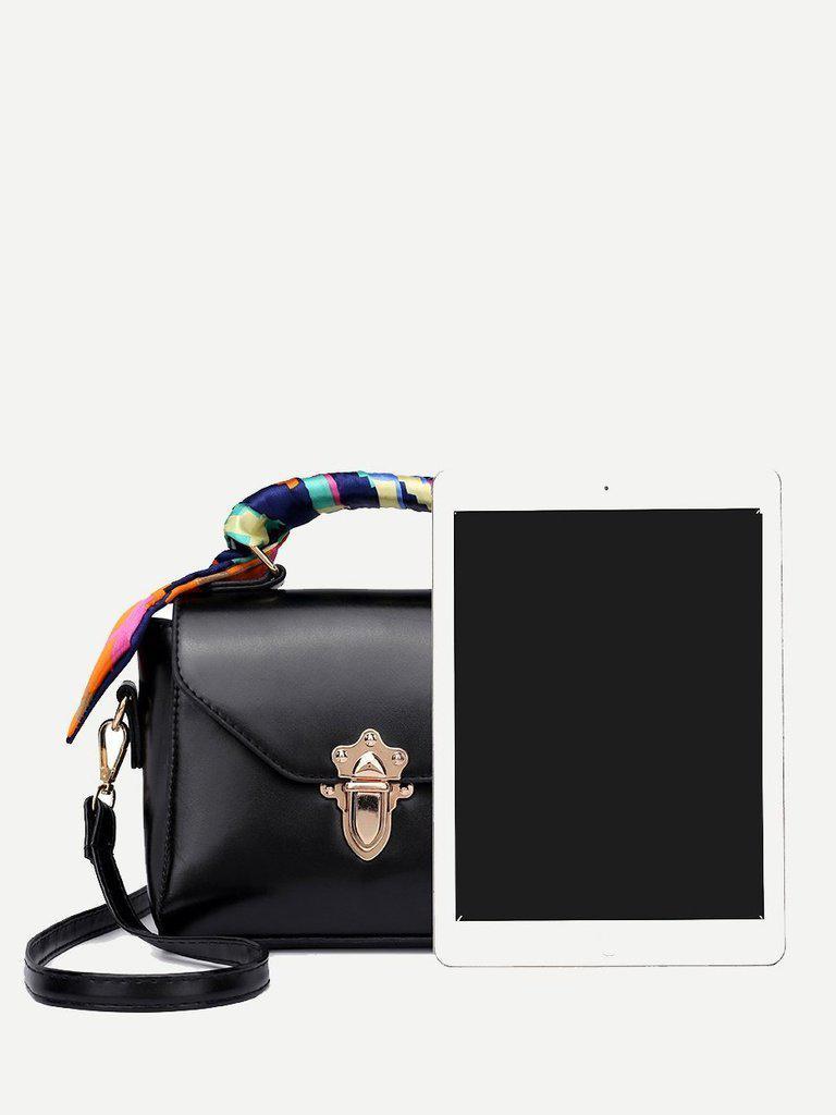 Twilly Scarf Push Lock Shoulder Bag-accessories-Des Mess