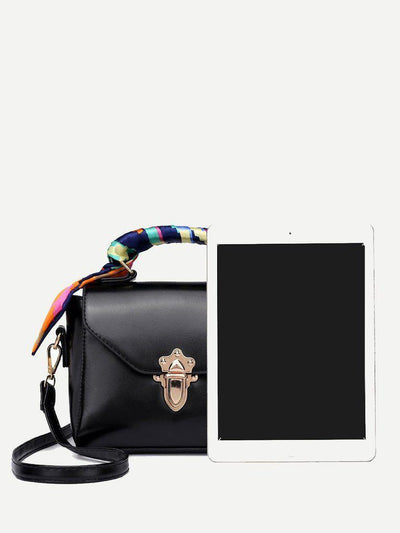 Twilly Scarf Push Lock Shoulder Bag-accessories-Des Mess