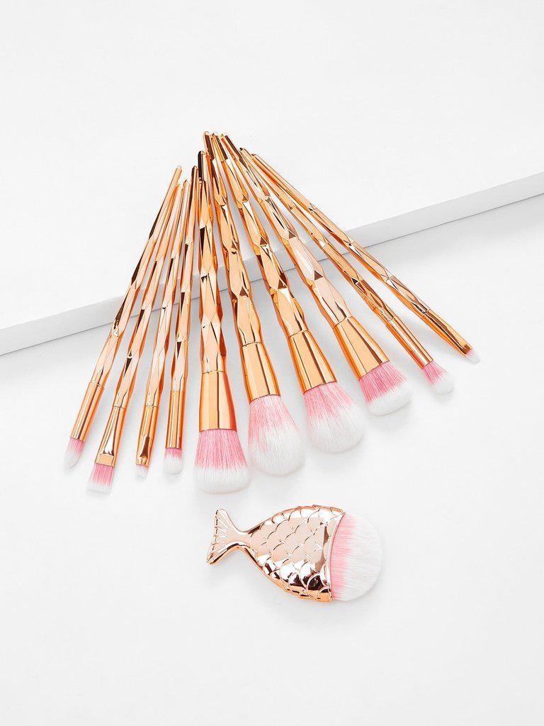 Diamond Shaped Handle Makeup Brush 11pcs-makeup-Des Mess