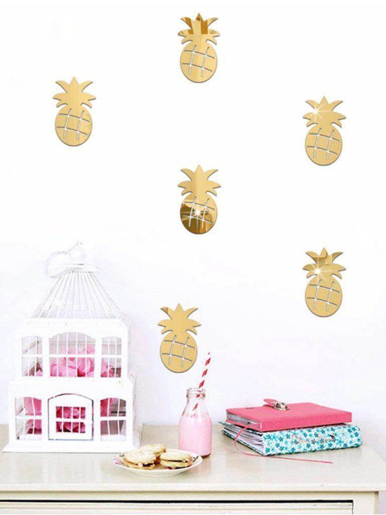 Pineapple Mirror Wall Sticker Set 24pcs-others-Des Mess