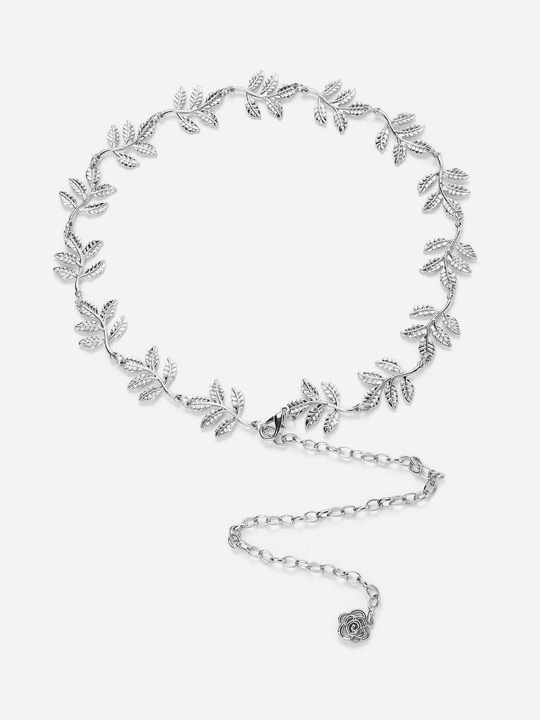 Leaf Detail Chain Belt-accessories-Des Mess