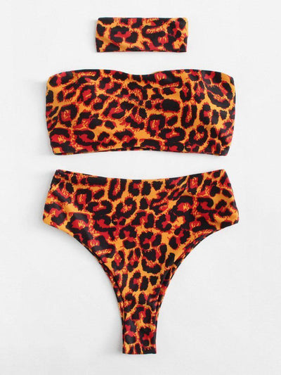 Leopard Bikini Set With Choker--Des Mess