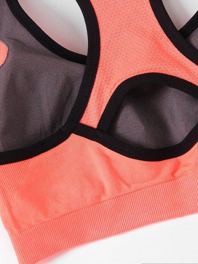 Racerback Cut Out Sports Bra-sportswear-Des Mess