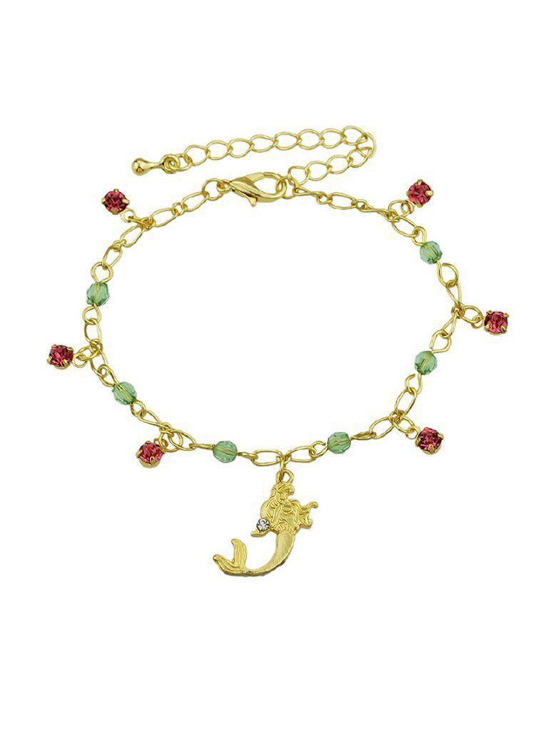 Rhinestone Mermaid Charm Bracelets & Bangles Women--Des Mess