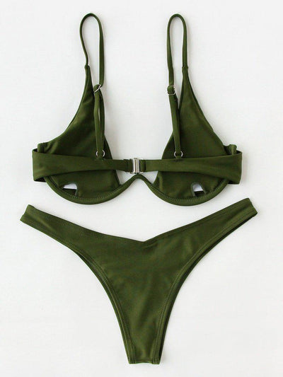 High Leg Underwire Bikini Set-swimwear-Des Mess