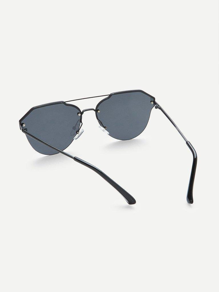 Double Bridge Rimless Sunglasses-accessories-Des Mess