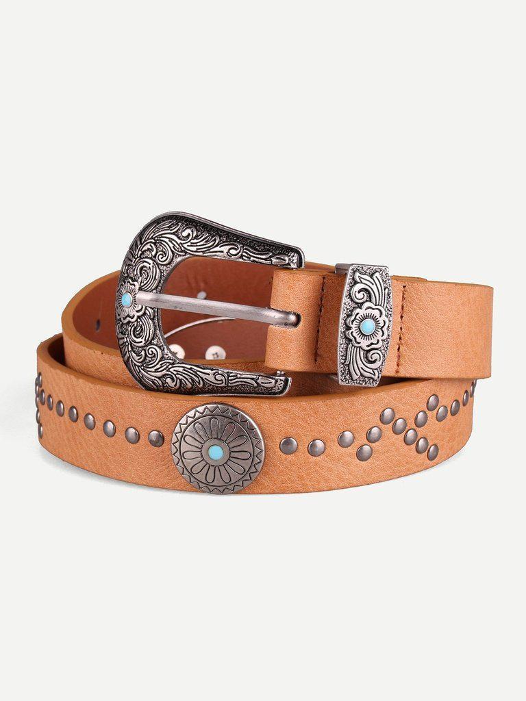 Eyelet Detail Western Belt-accessories-Des Mess