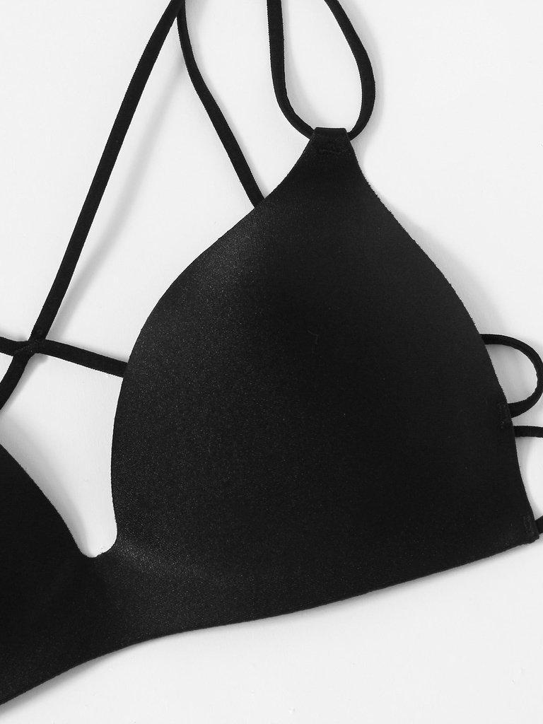 Cross Back Seamless Bra-lingerie-Des Mess