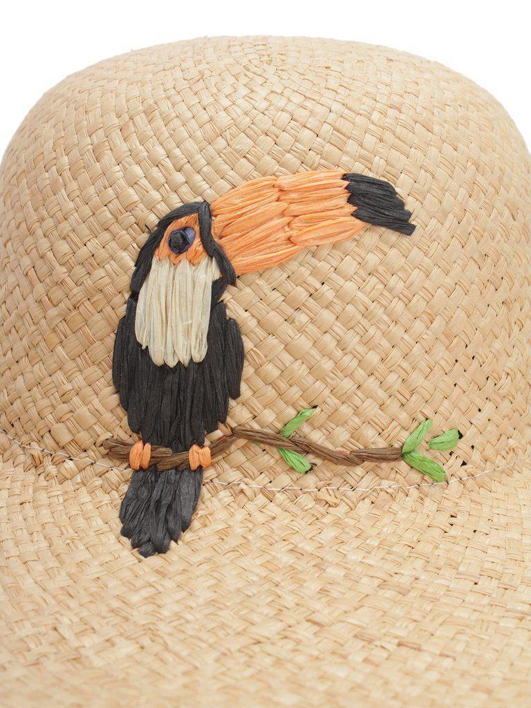Bird Decorated Straw Hat-accessories-Des Mess
