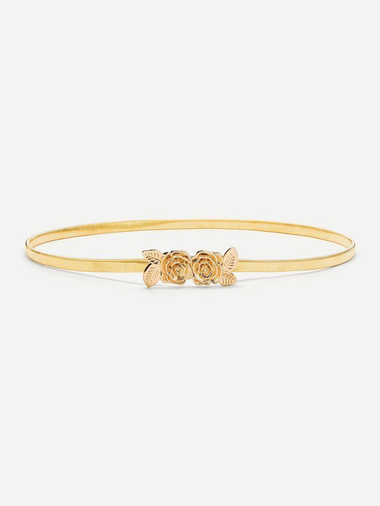 Rose Buckle Skinny Belt-accessories-Des Mess