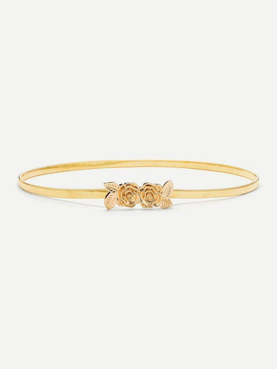 Rose Buckle Skinny Belt-accessories-Des Mess
