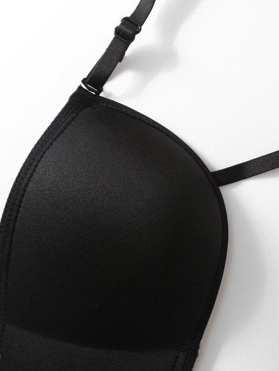 Cross Back U Plunge Bra-lingerie-Des Mess