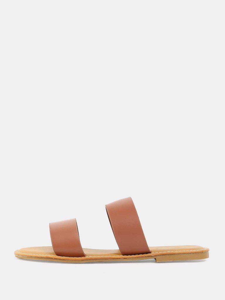 Open Toe Double Strap Sandals TAN-shoes-Des Mess